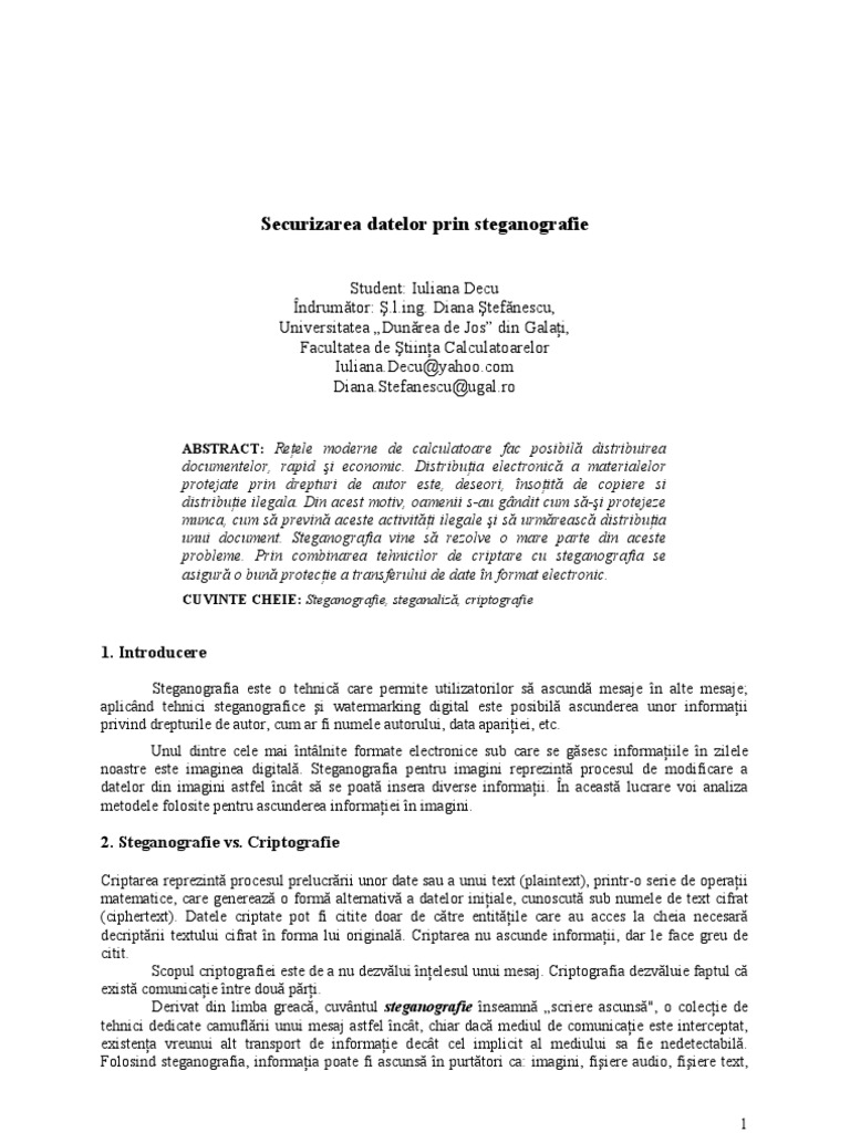 Steganografie | PDF