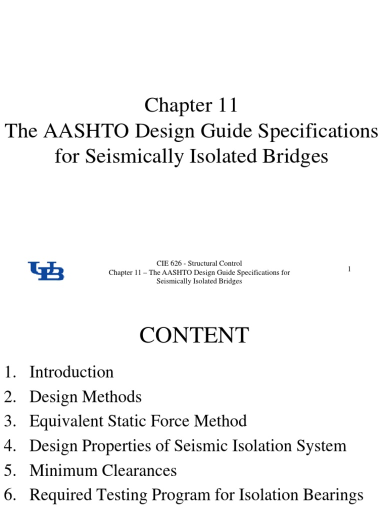 AASHTO Seismic Isolation Design Guide | PDF | Structural Load ...