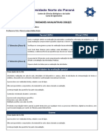 ATIVIDADES AVALIATIVAS Algodao Mandioca 2018-2