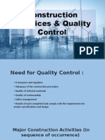 Construction Practices & Quality Control
