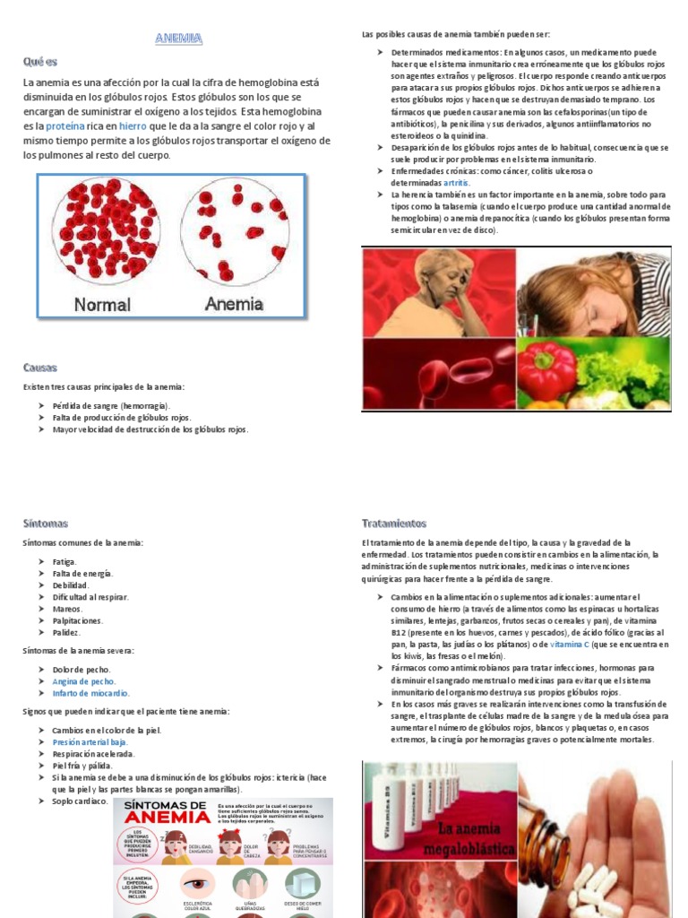 Causas y síntomas de la anemia | PDF | Anemia | Glóbulo rojo