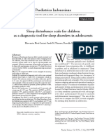Sleep Disturbance Scale For Childrenas A Diagnostic Tool For Sleep Disorders in Adolescents PDF