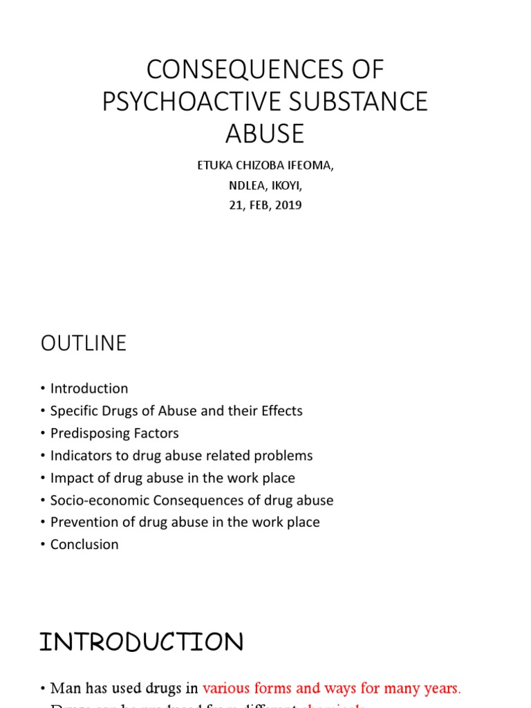 Economic Consequences of Drug Abuse | PDF | Psychoactive Drugs ...