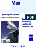 Operating Instructions for Coordinate Measuring Machine