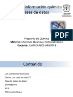 Fuentes de Informacion Quimica Las Bases de Datos