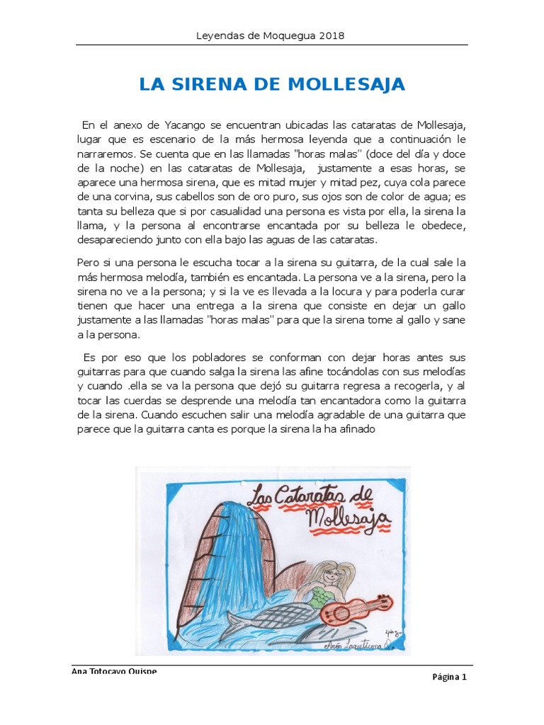 Cuentos y Leyendas de Moquegua | PDF | Sirena