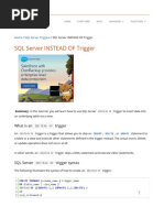 SQL Server INSTEAD OF Trigger: What Is An Trigger