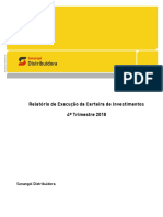 Relatório de Execução Da Carteira de Investimentos 4º Trimestre 2018 PDF