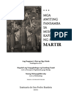 Mga Awiting Pangsamba Sa Kapistahan NG Mga Martir Ferdzmb Mmxviii COMPLETE PDF