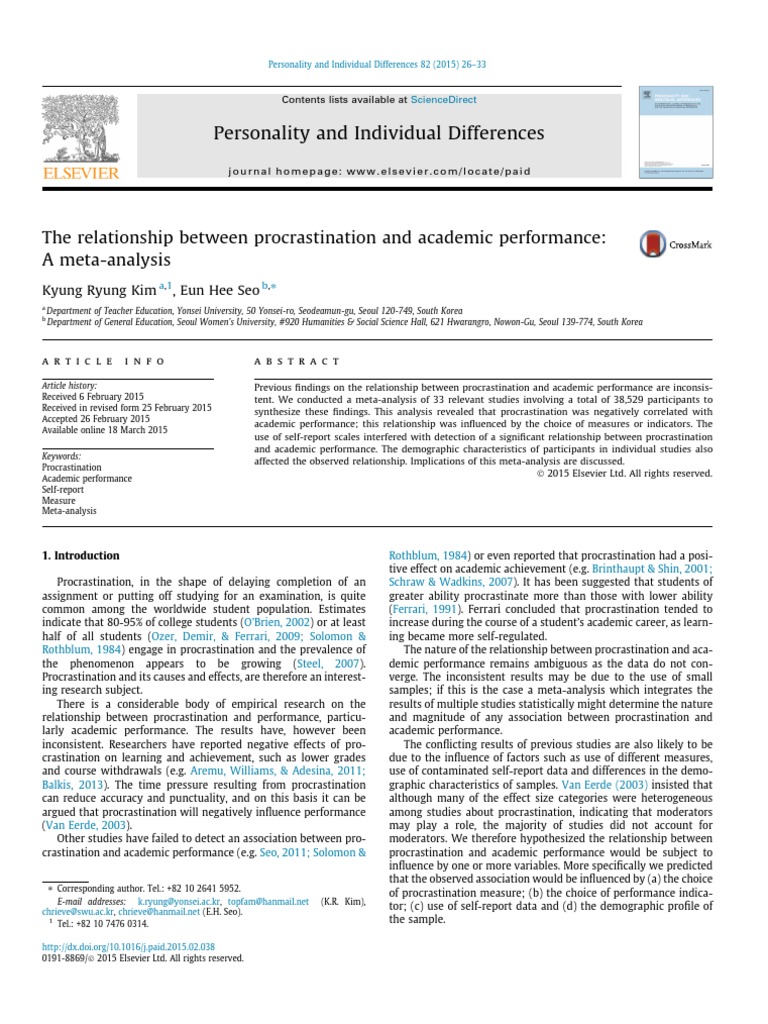 Procrastination Pdf Procrastination Professional Skills