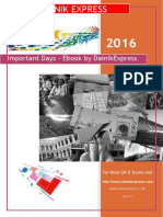 Important Days - Ebook by Dainikexpress: For More GK E Books Visit