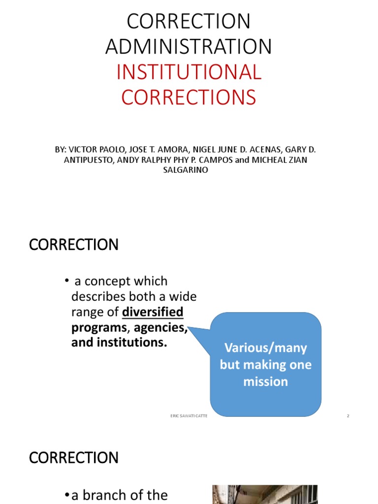 Overview of Institutional Corrections | PDF | Prison | Crime & Violence
