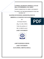 The Project Report Submitted To Amet University in Partial Fulfillment of The Requirement For The Degree of