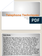 Telephone Techniques: Claudia A. Rosu MD, PHD MGH Ihp, Boston Ma