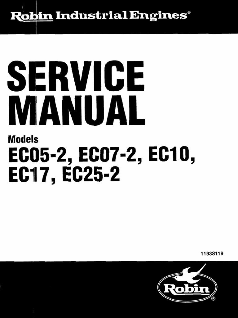 Robin EC10 Engine Specifications Guide | PDF | Piston | Ignition System