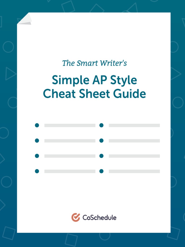 AP Style Cheat Sheet | PDF | Comma | Punctuation
