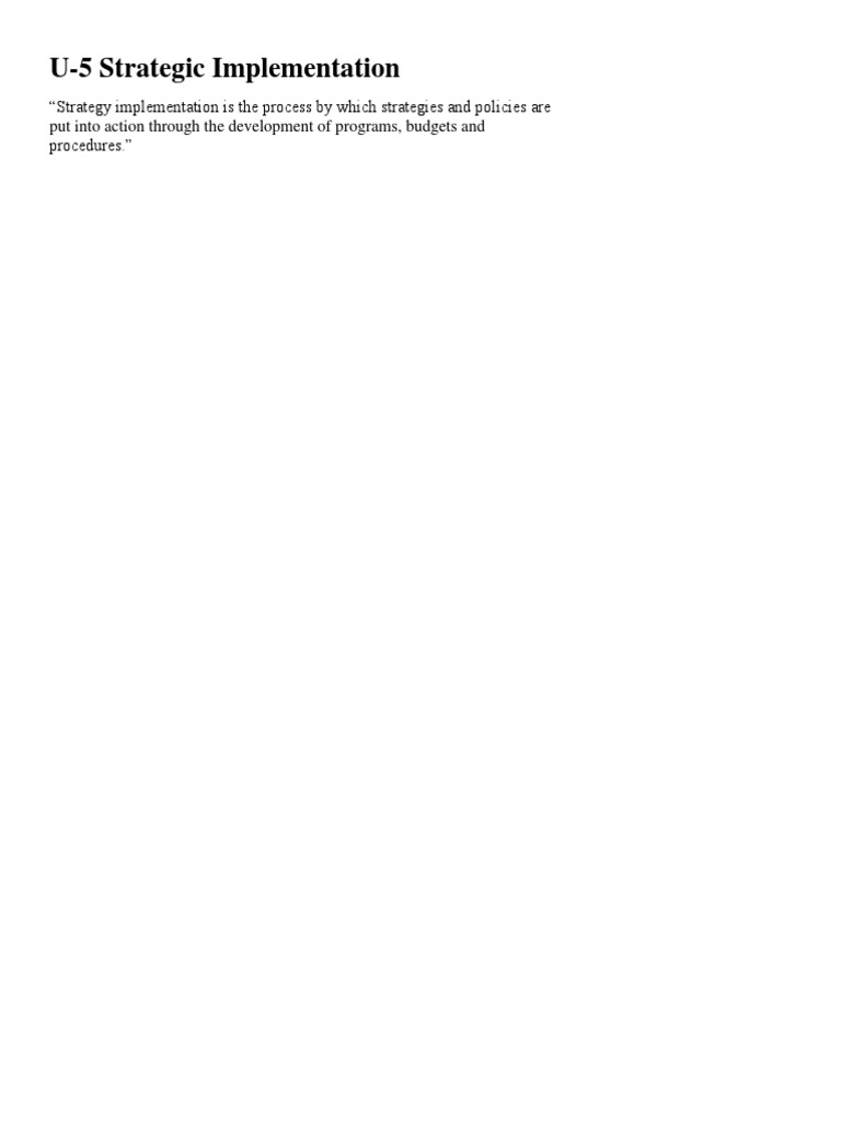 Strategic Management 5 | PDF | Business