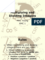 3-6 Multiplying and Dividing Integers