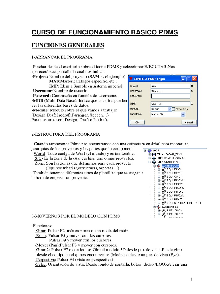 Curso Básico de PDMS: Funciones y Diseño | PDF | Informática ...