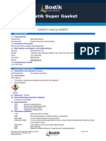 Bostik Super Gasket: Safety Data Sheet