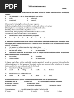 TCS Practice Assignment: English Verbal MCQ