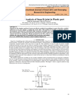 Design and Analysis of Snap Fit Joint in Plastic Part