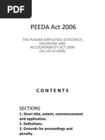 PEEDA Act 2006: The Punjab Employees Efficiency, Discipline and Accountability Act 2006 (Act XII of 2006)