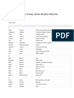 Daftar Irregular Nouns Dan Verb