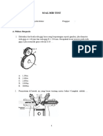 Soal Teknik Sepeda Motor Mid Test KLS 1 TSM