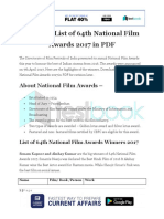 Detailed List of 64th National Film Awards 2017 in PDF