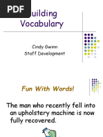 Building Vocablulary