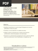 Outdoors Com Erros de Português Ou Duplo Sentido