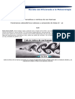 Calle de Remolinos o Vórtices de Von Karman Fenómenos Atmosféricos Nubosos A Sotavento de Islas (I - A)