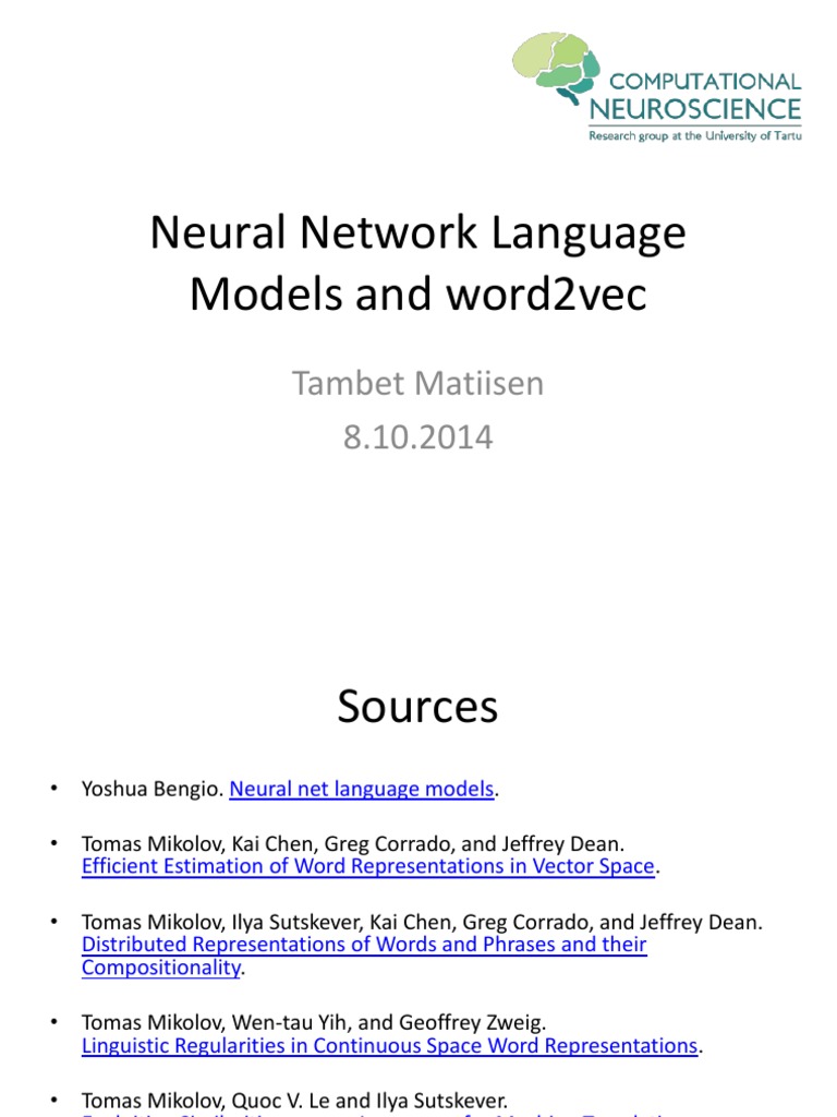 Neural Network Language Models Overview | PDF | Artificial Neural ...
