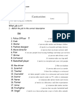 9th Grade Worksheet Identifying Jobs Vocabulary