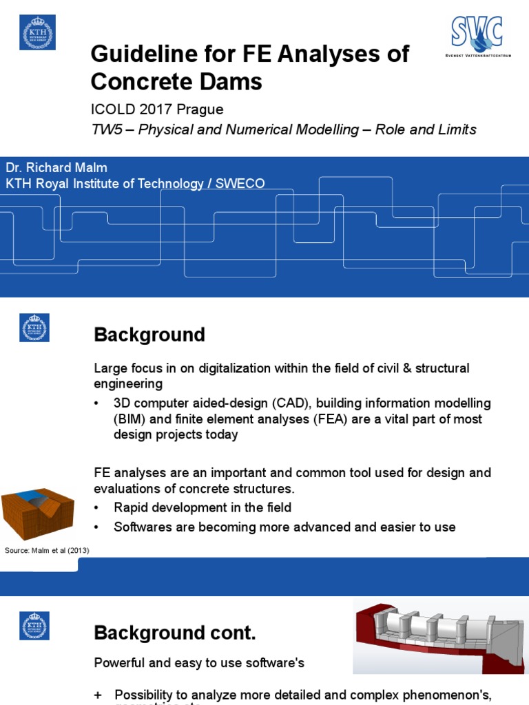 Guideline For FE Analyses of Concrete Dams: ICOLD 2017 Prague | PDF ...