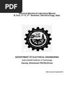 Electrical Machine-II Laboratory Manual B.Tech, 3 Yr, 5 Semester, Electrical Engg. Dept