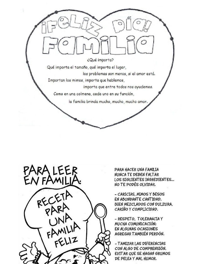Tarjeta Dia de La Familia | PDF, image size:768x1024
