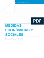 Medidas Economicas y Sociales Abril de 2019