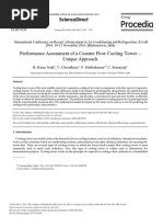 Performance Assessment of A Counter Flow Cooling Tower - Unique Approach