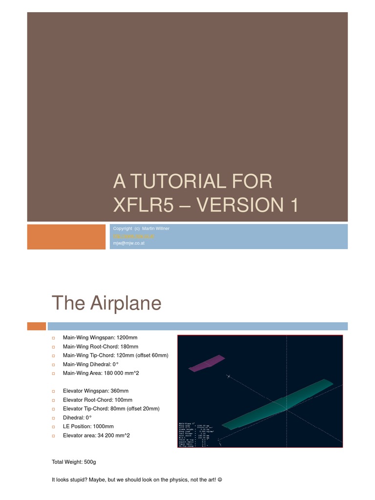 XFLR5 Tut v1 | PDF | Lift (Force) | Wing