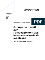 Groupe de Travail Sur L'aménagement Des Bassins Versants de Montagne