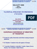 National Policies To Promote Cycling: VELO-CITY 2005
