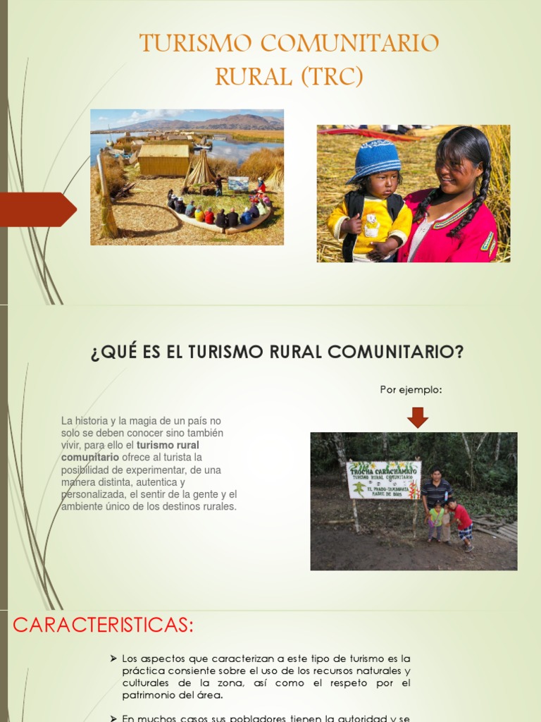 Turismo Rural Comunitario: Experiencias Auténticas | PDF | Turismo ...