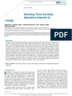 On Minimizing Sensing Time Via Data Sharing in Collaborative Internet of Things