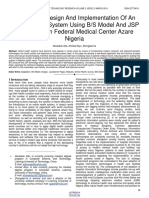Adaptation Design and Implementation of An Online Health System Using Bs Model and JSP Technology in Federal Medical Center Azare Nigeria PDF