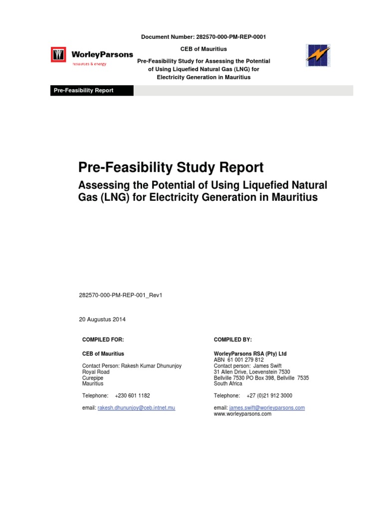 Assessing The Potential Of Using Liquefied Natural Gas Lng For Electricity Generation In Mauritius Liquefied Natural Gas Natural Gas