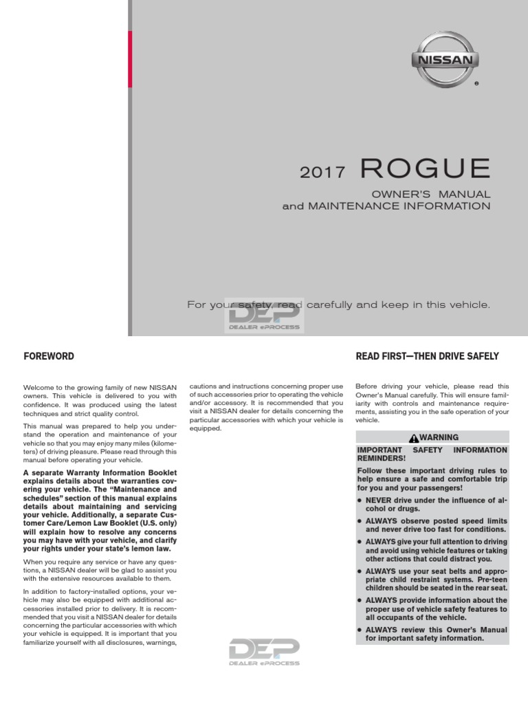 2013 ROGUE MAINTENANCE SCHEDULE visual data 2