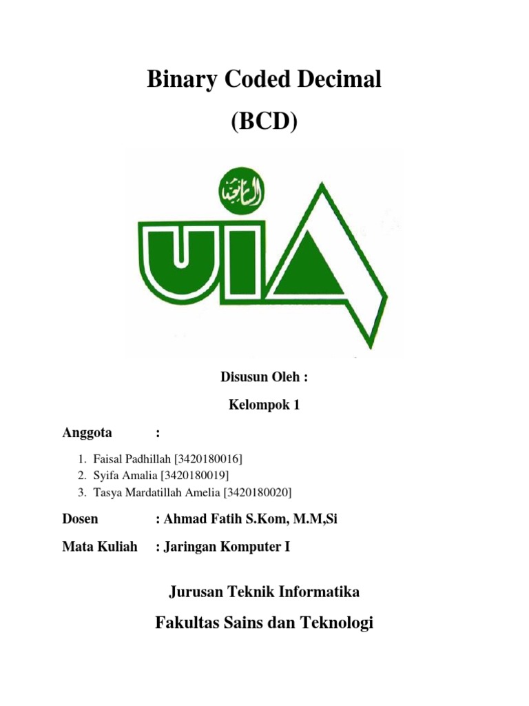 Binary Coded Decimal Pdf