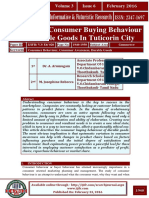 A Study of Consumer Buying Behaviour On